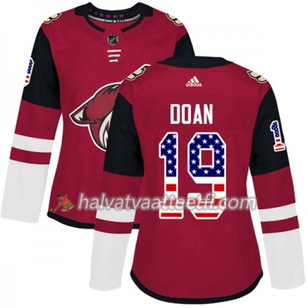 Naisten NHL Arizona Coyotes Pelipaita Shane Doan 19 Adidas 2017-2018 Punainen USA Flag Fashion Authentic